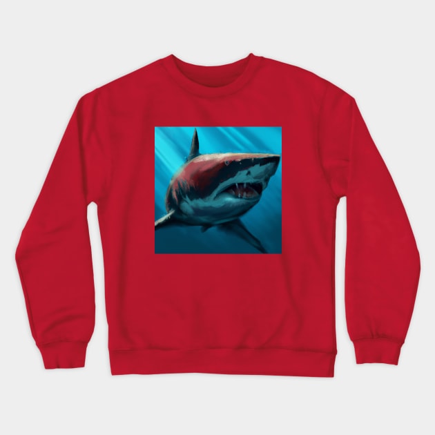 Giant Shark Crewneck Sweatshirt by Star Scrunch